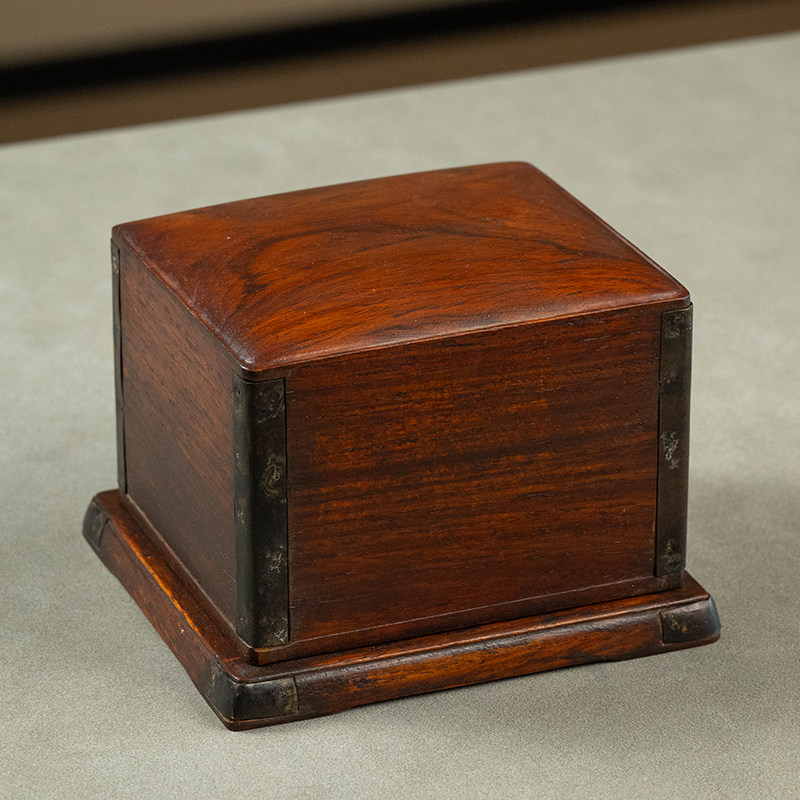清代黄花梨印章盒文玩古董收藏真品书房桌面摆件海南黄花梨文房盒