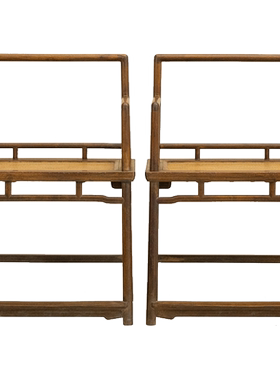 清代黄花梨玫瑰椅（一对）