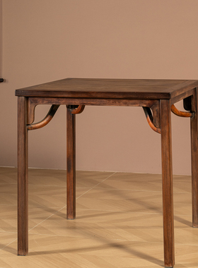 清代大红酸枝霸王枨方桌