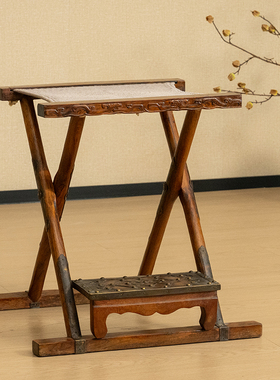 黄花梨带榻床交杌古典家具