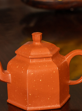 纯手工紫砂壶《六方金钟壶》