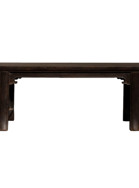 紫檀夹头榫透雕龙纹翘头案中案