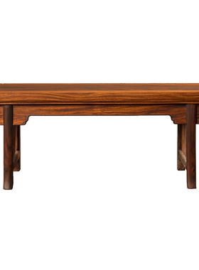 黄花梨夹头榫直棂翘头案中案摆件