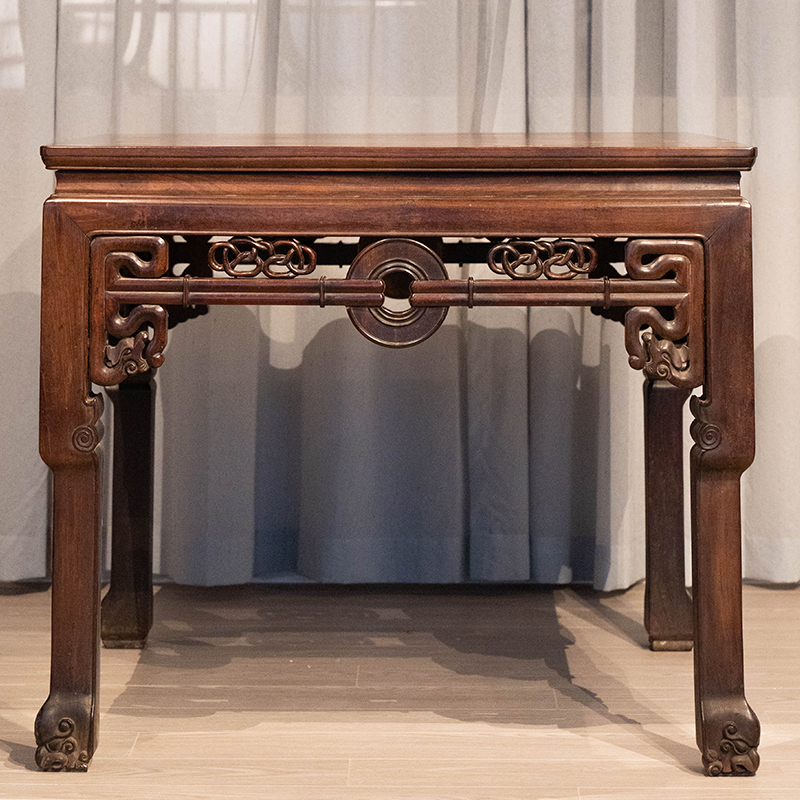 清中期红木拱璧纹八仙桌明清古典老家具古董收藏真品老红木文方桌