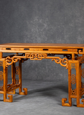 海南黄花梨独板琴桌古典家具