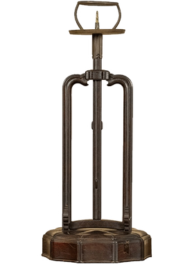 紫檀升降式灯台明清古典