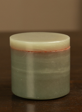 和田玉雕印泥盒古玩玉器收藏