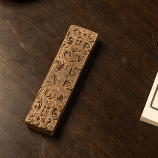 清代五花石雕云雷纹镇纸老物件文玩古董收藏真品书房桌面摆件镇纸