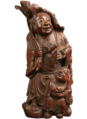 清代竹雕人物摆件古董收藏