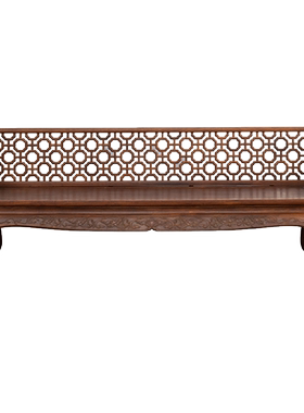 红木攒接十字海棠三围屏罗汉床