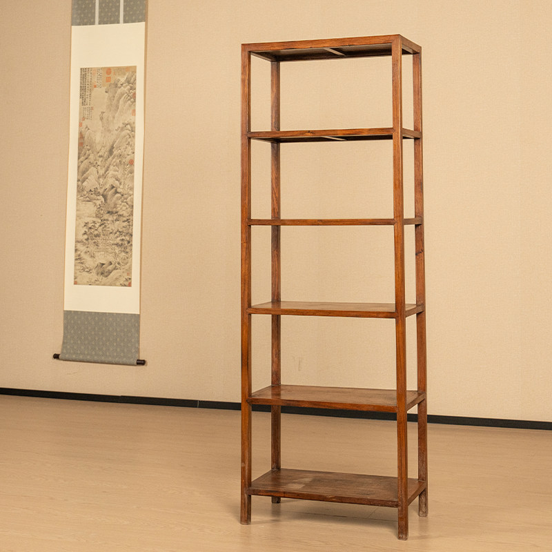 清代红木全敞式五层架格明清古典家具古董收藏老红木实木书架