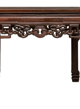 清代红木拱璧绳纹八仙桌