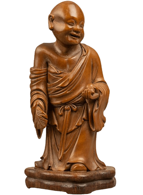 黄杨木雕活佛济公人物像