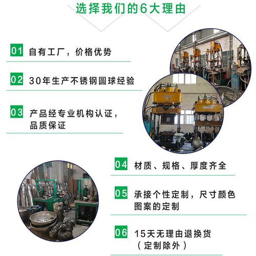 201不锈钢空心镜面装饰圆球｜厚