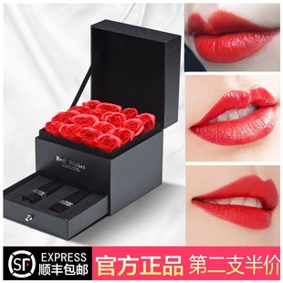迪可迪奥999口红套装圣诞水润女孩炫彩脏橘色暗红色豆沙色润泽520