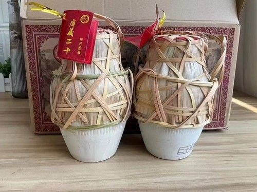 绍兴黄酒二十年陈酿花雕酒绍兴冬酿2一坛1000*6竹编半干型