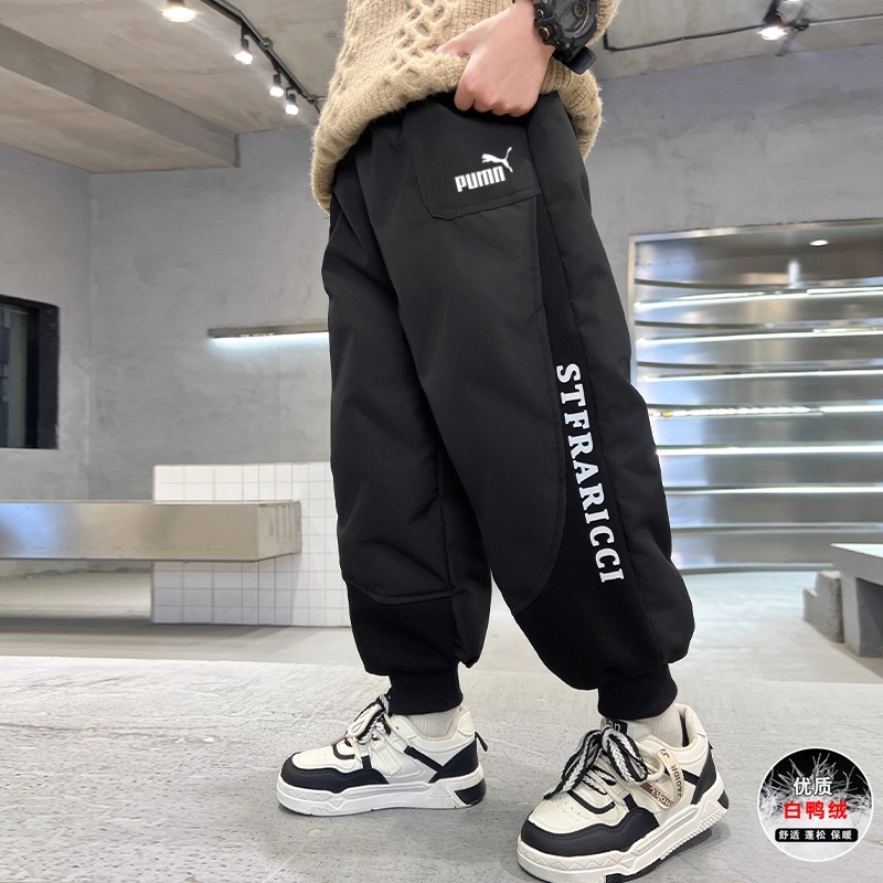 奥莱专柜男童羽绒裤子2025新款潮