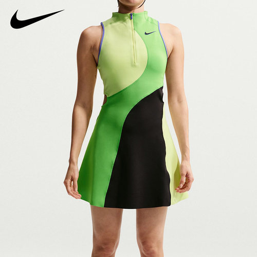 Nike耐克萨巴伦卡26年澳网同款连衣裙无袖撞色拼接运动裙女修身
