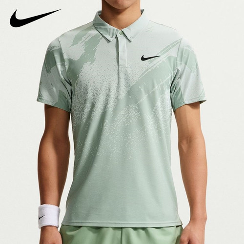 NIKE耐克男款网球T恤法网辛纳透气运动休闲短袖POLO衫网球服上衣
