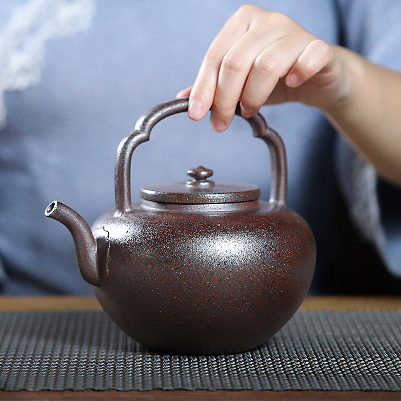 听壶居紫砂柴烧茶壶煮水壶