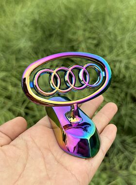 奥迪车标黑色立标A3A4LA6LA7A8车标Q3Q5Q7发动机盖标车头立标尾标