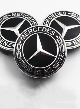 奔驰c200轮毂盖标R350 R300 E200 E300 ML350 320 GLK300轮胎标志