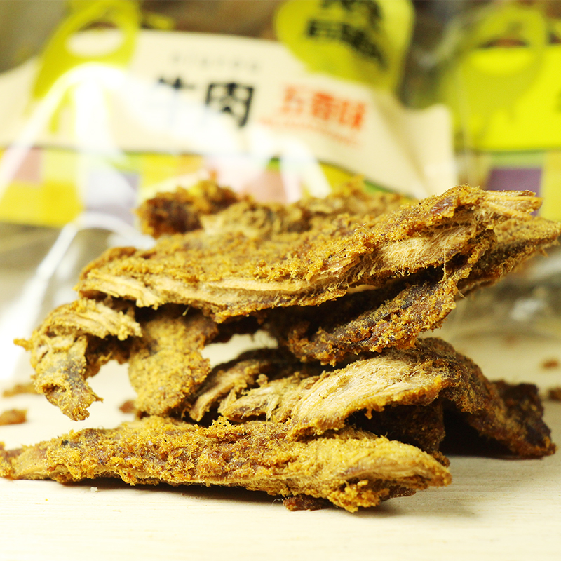 牧謠 牛后腿肉制成的牛肉干 香辣味 五香味可選 約33g*3小包