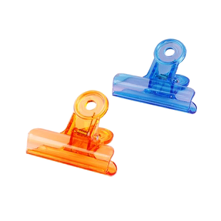 彩色透明夹子多功能可爱圆形长尾夹可悬挂式燕尾夹大号凤尾夹办公学生用试卷书本文具夹文件鱼尾夹手帐整理夹