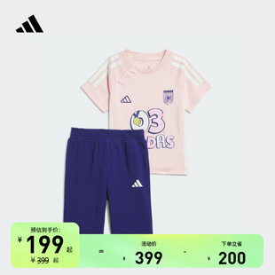 新款 婴童夏季 adidas阿迪达斯官方轻运动EE9033 套装 休闲舒适短袖