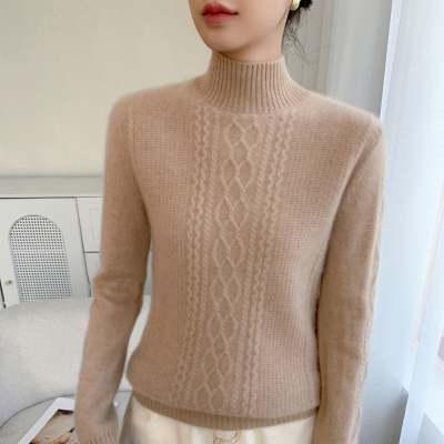 2025冬季新款山羊绒衫女士半高领