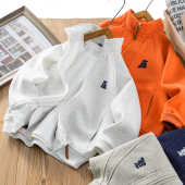 2026男女童春拉链立领刺绣外套潮酷舒适百搭休闲运动中大童穿搭