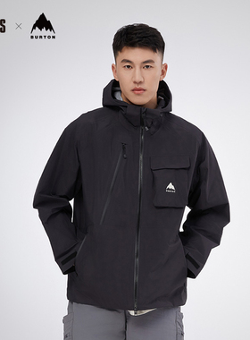 BURTON伯顿SS25春季新品男士DRYRIDE 3L外套防泼水透气 黑桃雪具