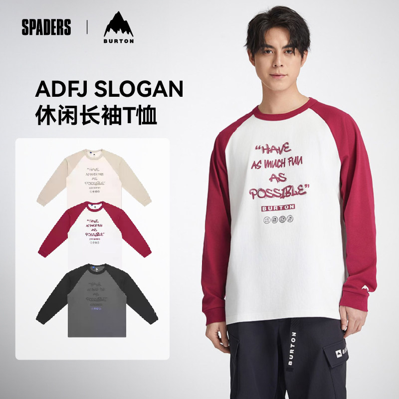 BURTON SS26春夏户外系列新品男女 ADFJ SLOGAN长袖T恤宽松运动