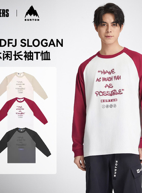 BURTON SS26春夏户外系列新品男女 ADFJ SLOGAN长袖T恤宽松运动