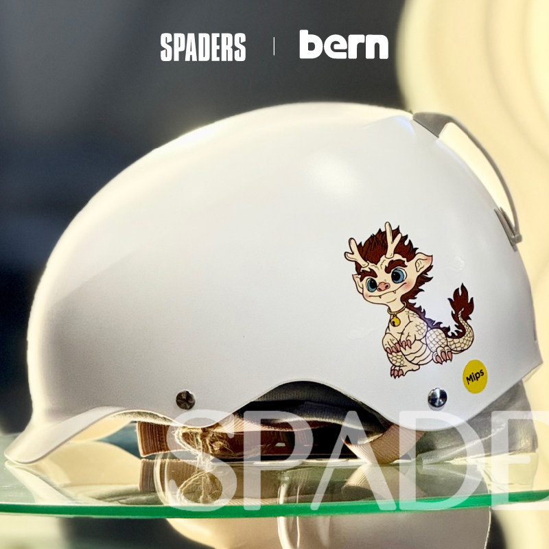 Bern 热卖户外单双板滑雪头盔Muse中国龙限定MIPS防护 黑桃雪具图片