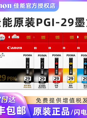 原装 Canon/佳能 PGI-29MBK C M Y CO PBK DGY CO PC PM R GY 墨盒12色 （适用PRO-1）打印机 墨盒