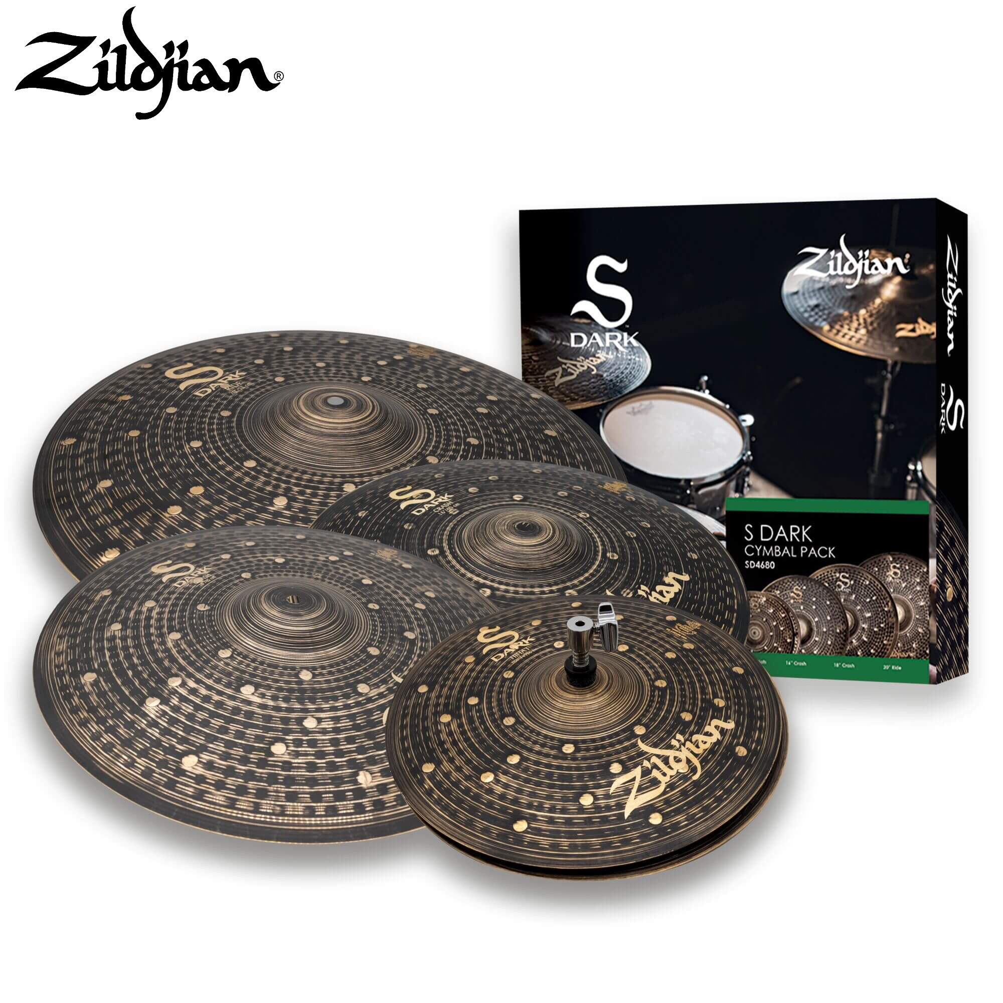 知音Zildjian S DARK CYMBAL PACK                  SKU: SD4680