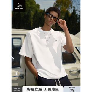 Lilbetter冰丝凉感短袖t恤男潮牌宽松体恤上衣男装夏季半袖衣服LB