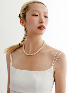 中古老玉珠颈链---礼物