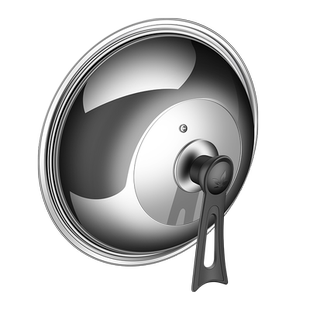 不锈钢家用炒菜锅锅盖万能通用铁锅盖子32/34cm可立可视玻璃锅盖