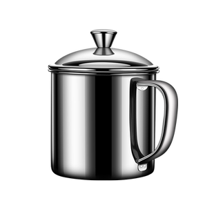 食品级316不锈钢水杯家用幼儿园儿童小杯子带盖单层口杯老式茶缸