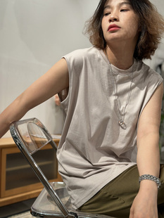 断码捡漏~除了贵没毛病 亲肤凉感~设计感无袖圆领T宽松显瘦上衣