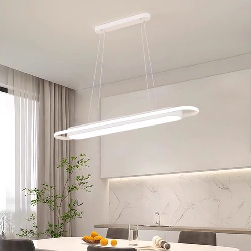 LED长条灯家用餐厅吊灯餐桌灯具条形黑白色金色吧台前台创意灯饰