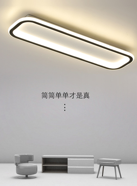 全光谱长条过道走廊玄关阳台灯LED吸顶灯现代简约卧室客厅入户灯