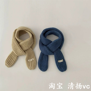 韩国儿童针织围巾百搭秋冬季穿搭凹造型女童脖套冬天洋气宝宝围脖