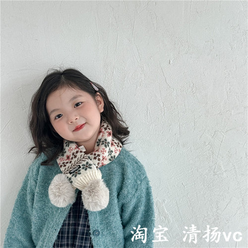 秋冬季保暖儿童围巾洋气宝宝穿搭
