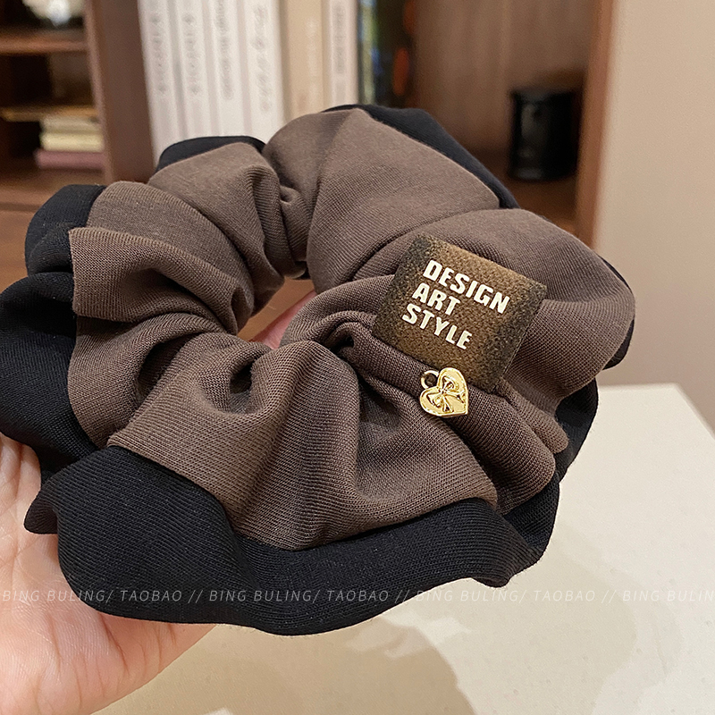 韩系简约气质双面双色发圈拼色大肠发圈高级感ins头绳发绳肥肠圈