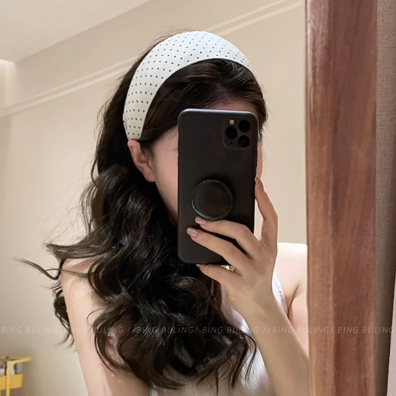 韩系波点宽边发箍2025新款