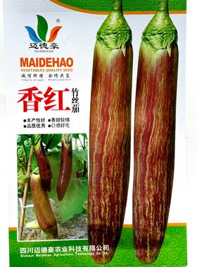 金竹丝茄子种子香红香杂红竹丝种籽香甜长棒光亮皮竹丝茄种子