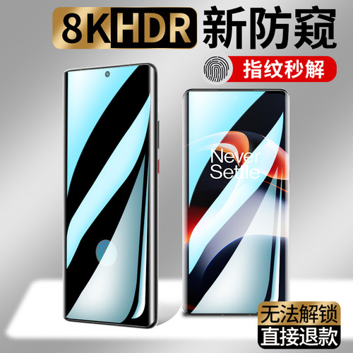 盛誉一加Ace2防窥钢化膜可指纹解